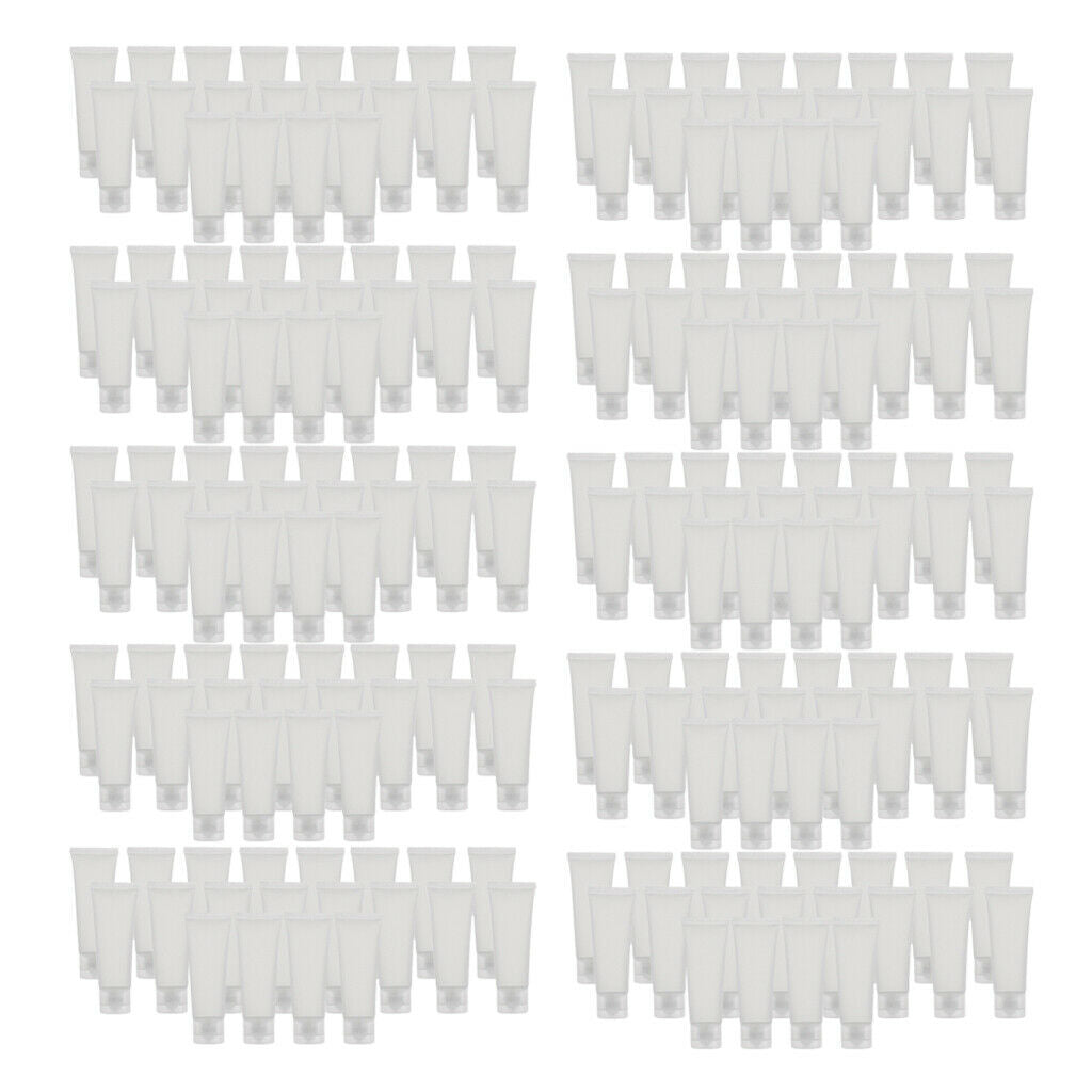 200 Pieces 50ml Plastic Empty Squeeze Body Lotion Travel Bottle Containers