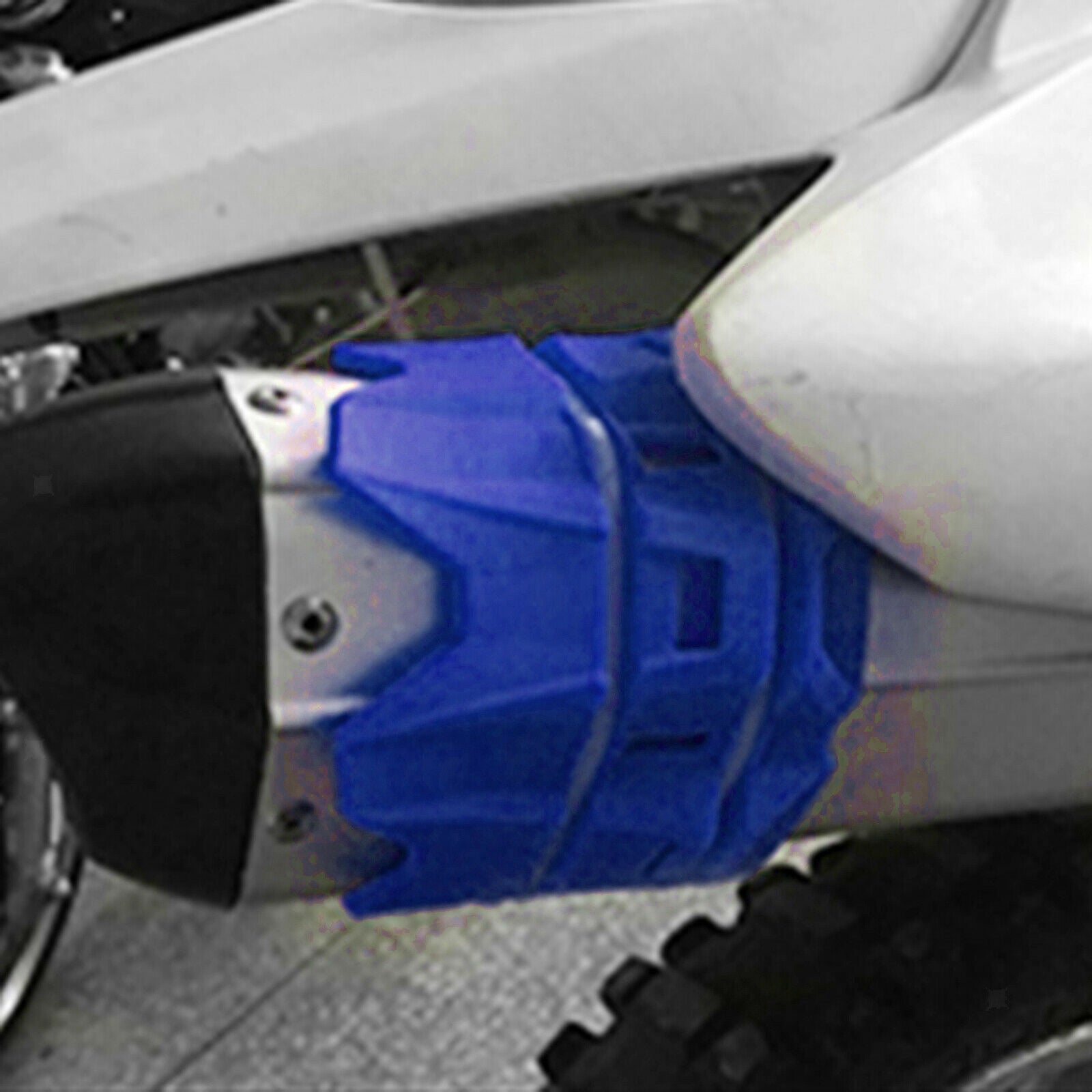 Universal Motorcycle Exhaust Muffler Silencer Protector Exhasut System Blue