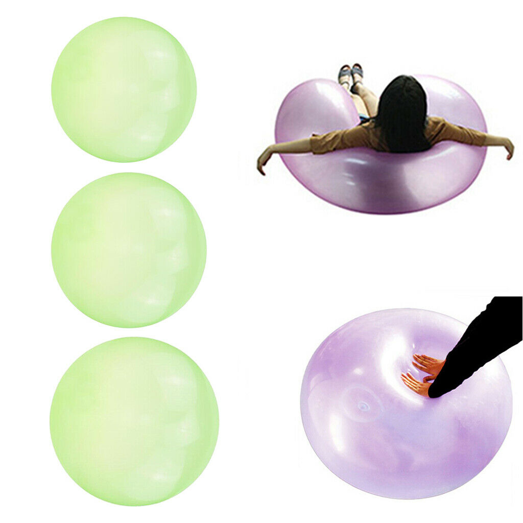 3x Bubble Ball Soft Inflatable Balloon Funny Stretch Indoor Decor Toys Green