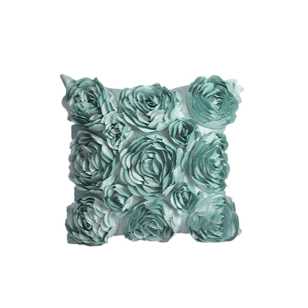 Flower Design Pillow Cover Linen Throw Sofa Cushion