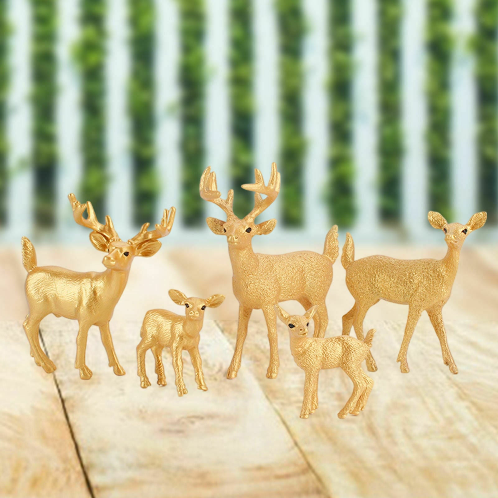 Artificial Christmas Small White Tailed Deer Decorations Ornament Deer Standing