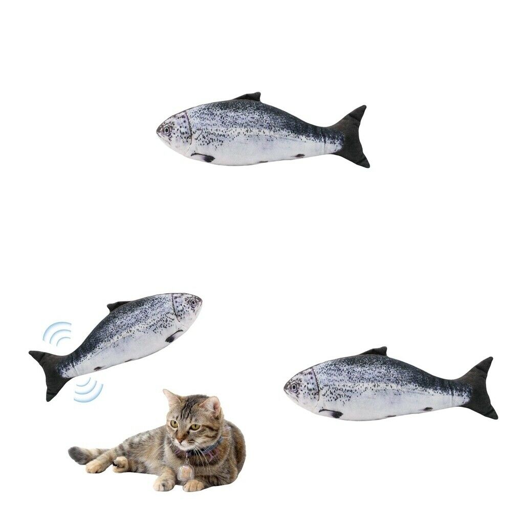2pcs Cats Kitten Electric Fish Toys Realistic Cat Kicker Toys For Cat Salmon
