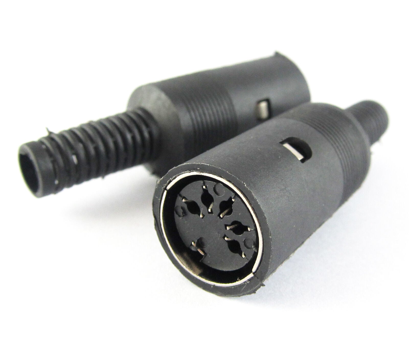1pc 7 Pin DIN Jack Female Connector Plastic Handle NEW