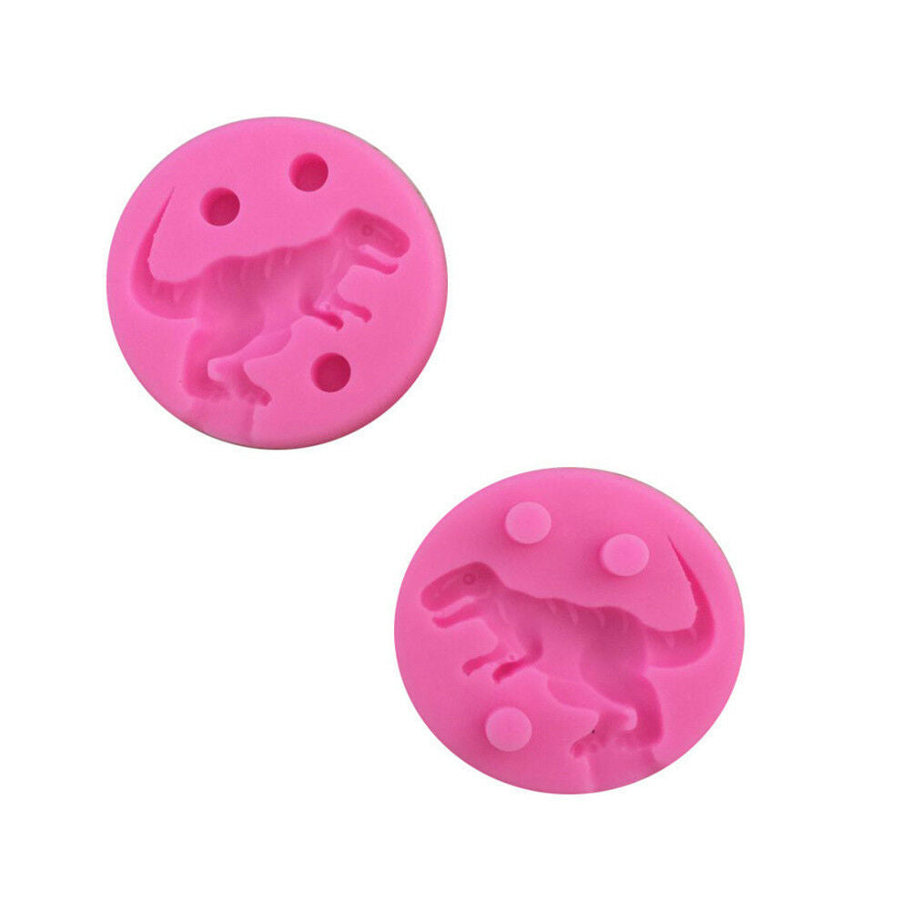 2pcs dinosaurs silicone fondant cake decor chocolate baking sugarcraft mold SJ
