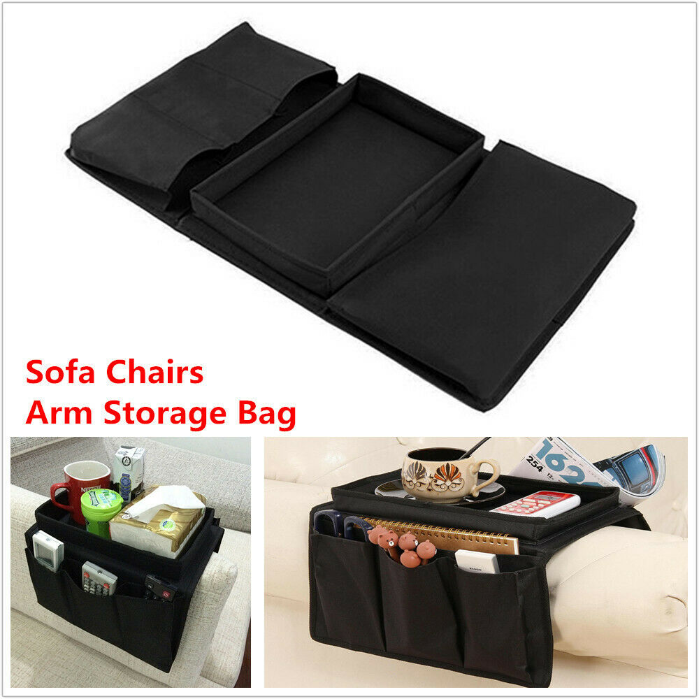 3+1 Pocket Sofa Chair Handrail  TV Remote Control Arm Rest Bag Bedside Organizer