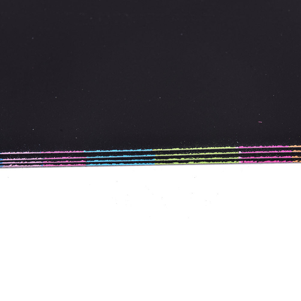 5 Sheets Rainbow Scratch Colourful Stencil Art Craft Engraving Paper With .l8
