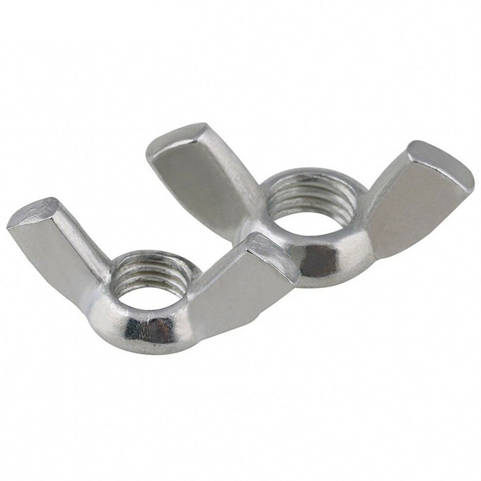 1/4"-20 BSW WING BUTTERFLY NUTS ZINC PLATED TO FIT BOLTS & SCREWS QTY 5