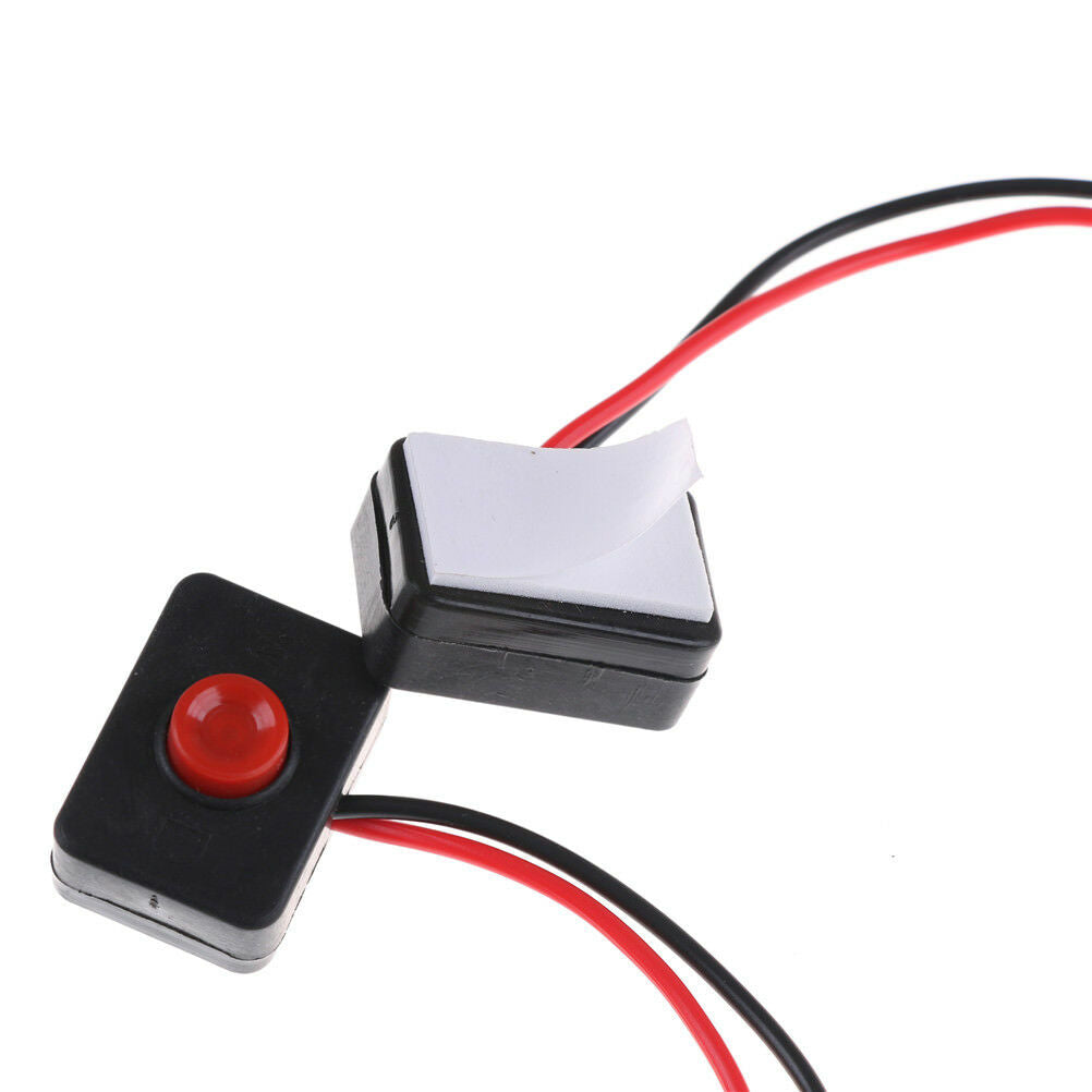 2PCS DC 12V 2A Adhesive Base Push Button Action Wired Switch for.l8