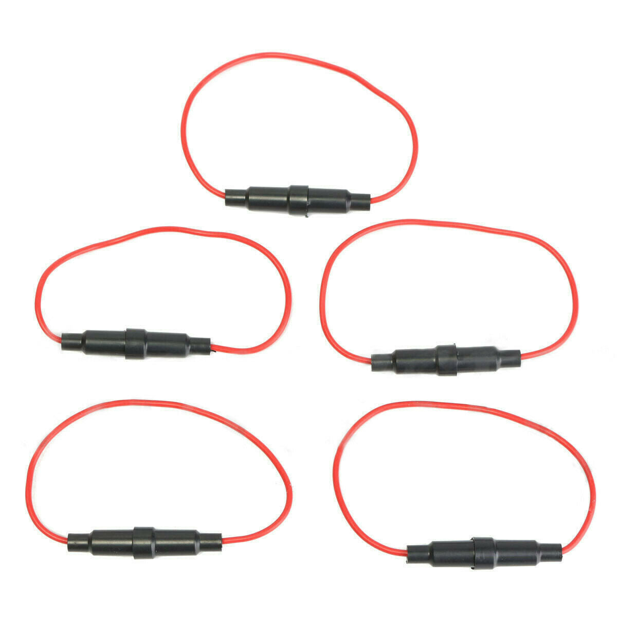 10X In Line 6x30mm Glass AGC Fuse Holder Splash Proof Screw Type Connector Cable