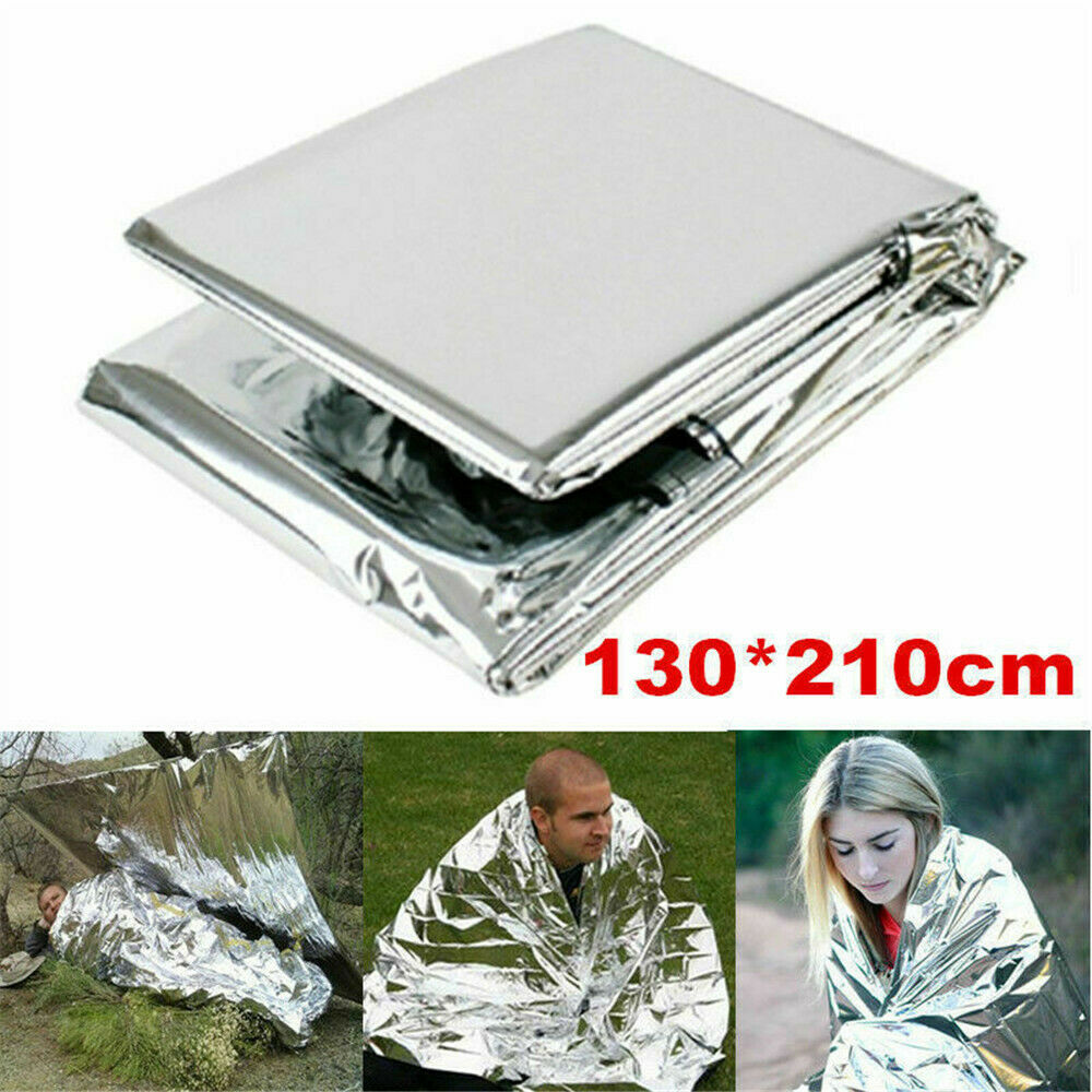 1 Pack Emergency BLANKET Thermal Survival Safety Insulating Mylar Heat 52"X84"~