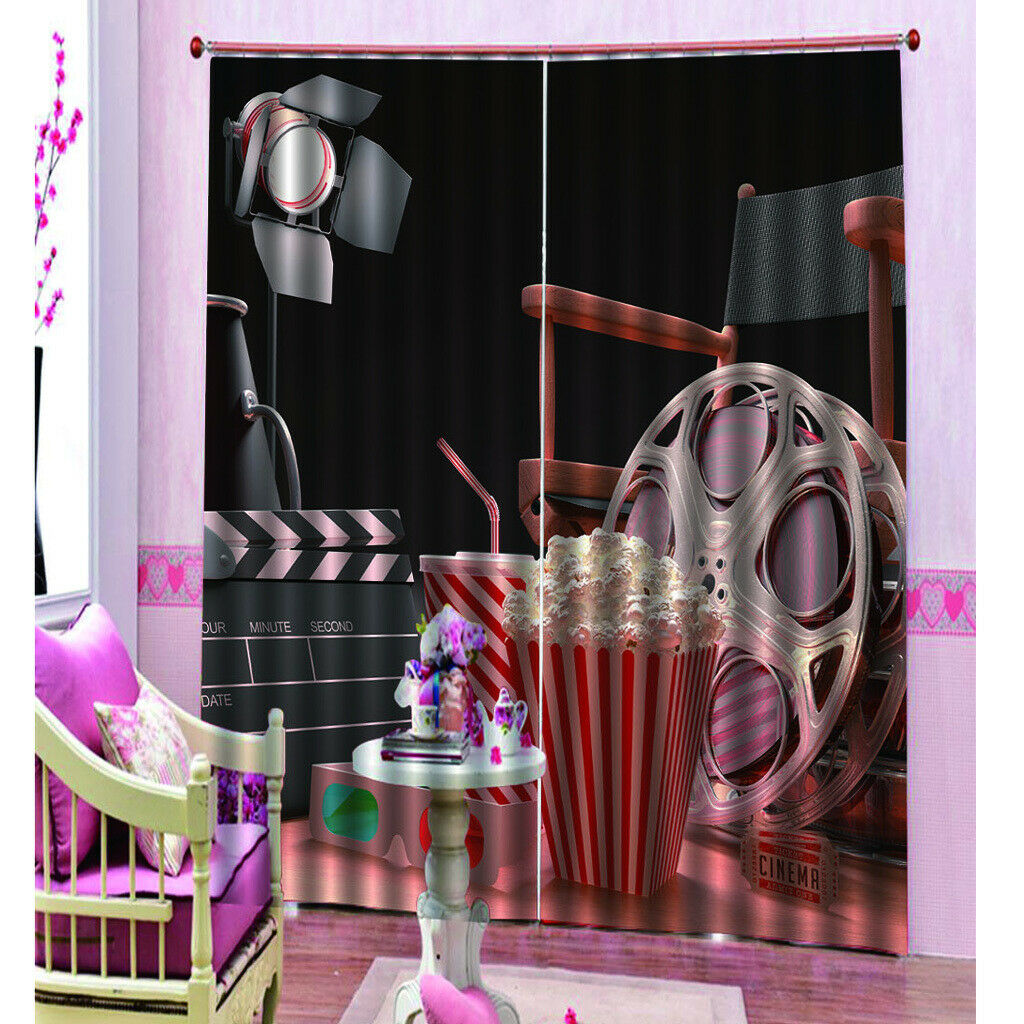 Home Bedding Window Curtain Room Blackout Darkening Drapes 2 Panel S
