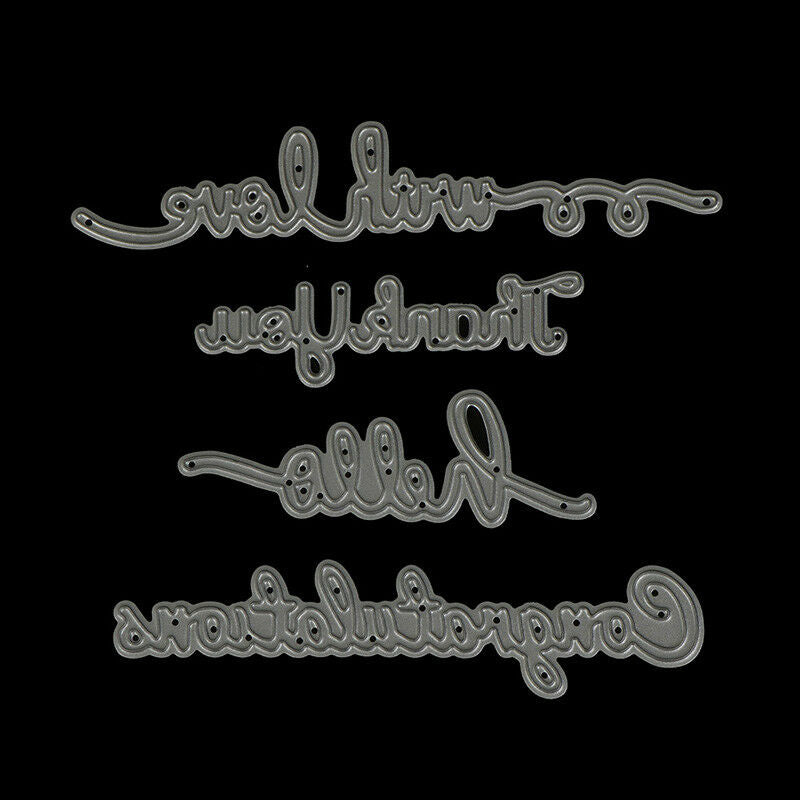 Greeting Words Cutting Die Metal Scrapbooking Dies Craft Dies Greeting Car FwDF