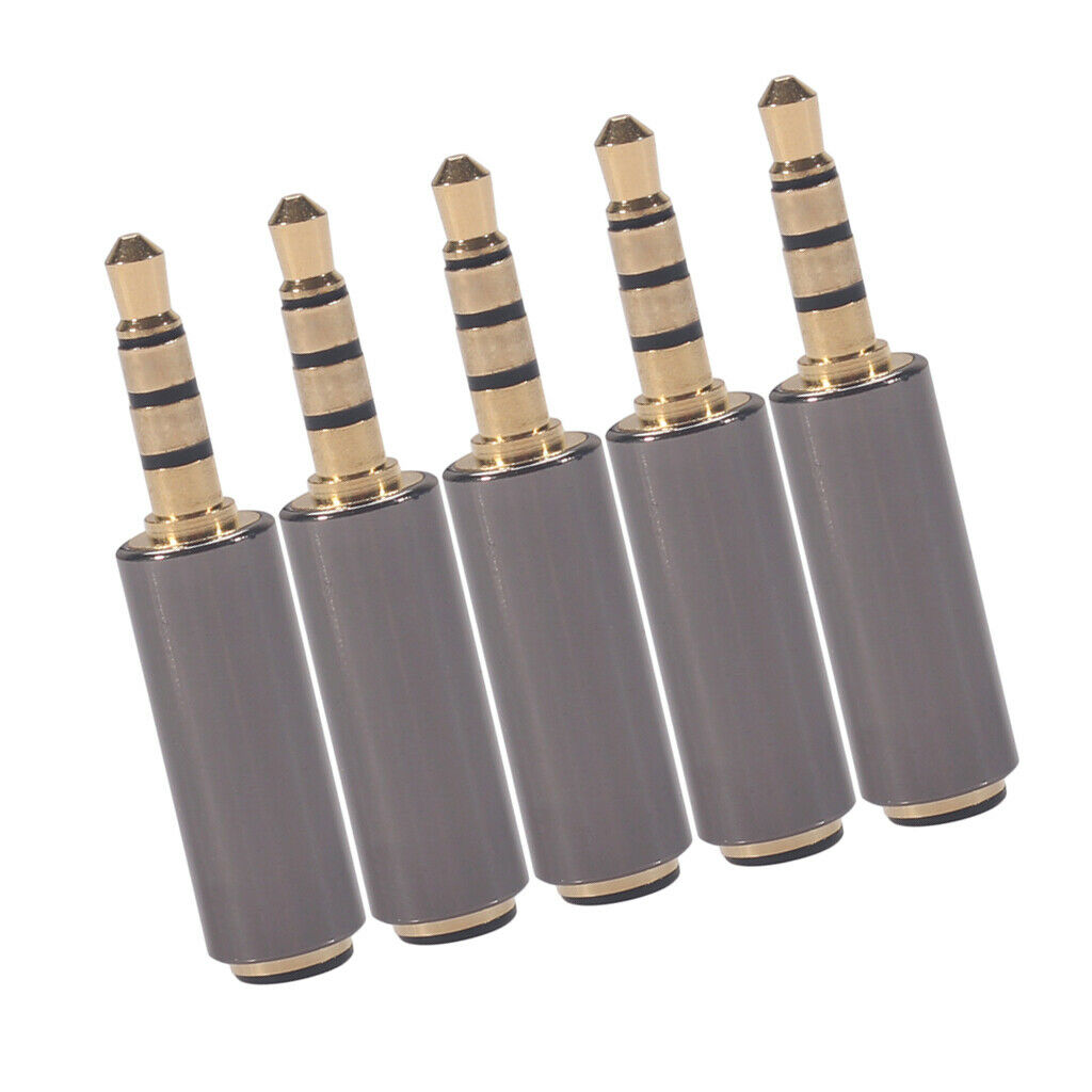 5Pcs 3.5mm Male to Female OMTP to CTIA Earphone Adapter for Microphone