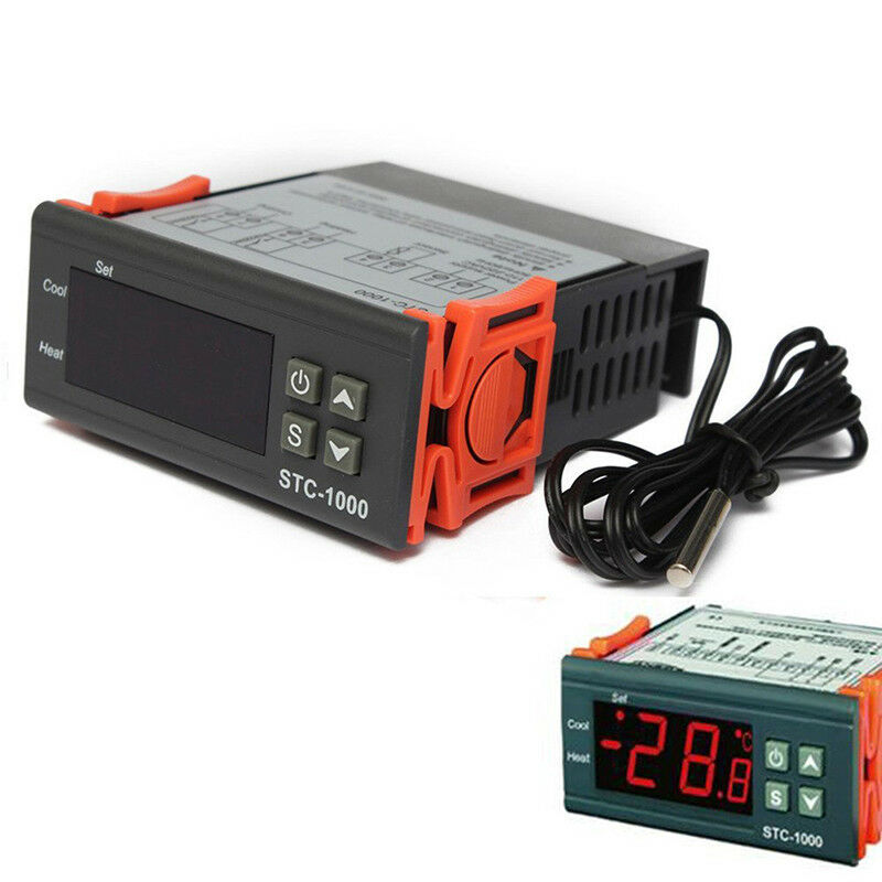 Digitaler Temperaturregler Thermostat LED Sensor für Inkubator AC10A 220VFBBDAU