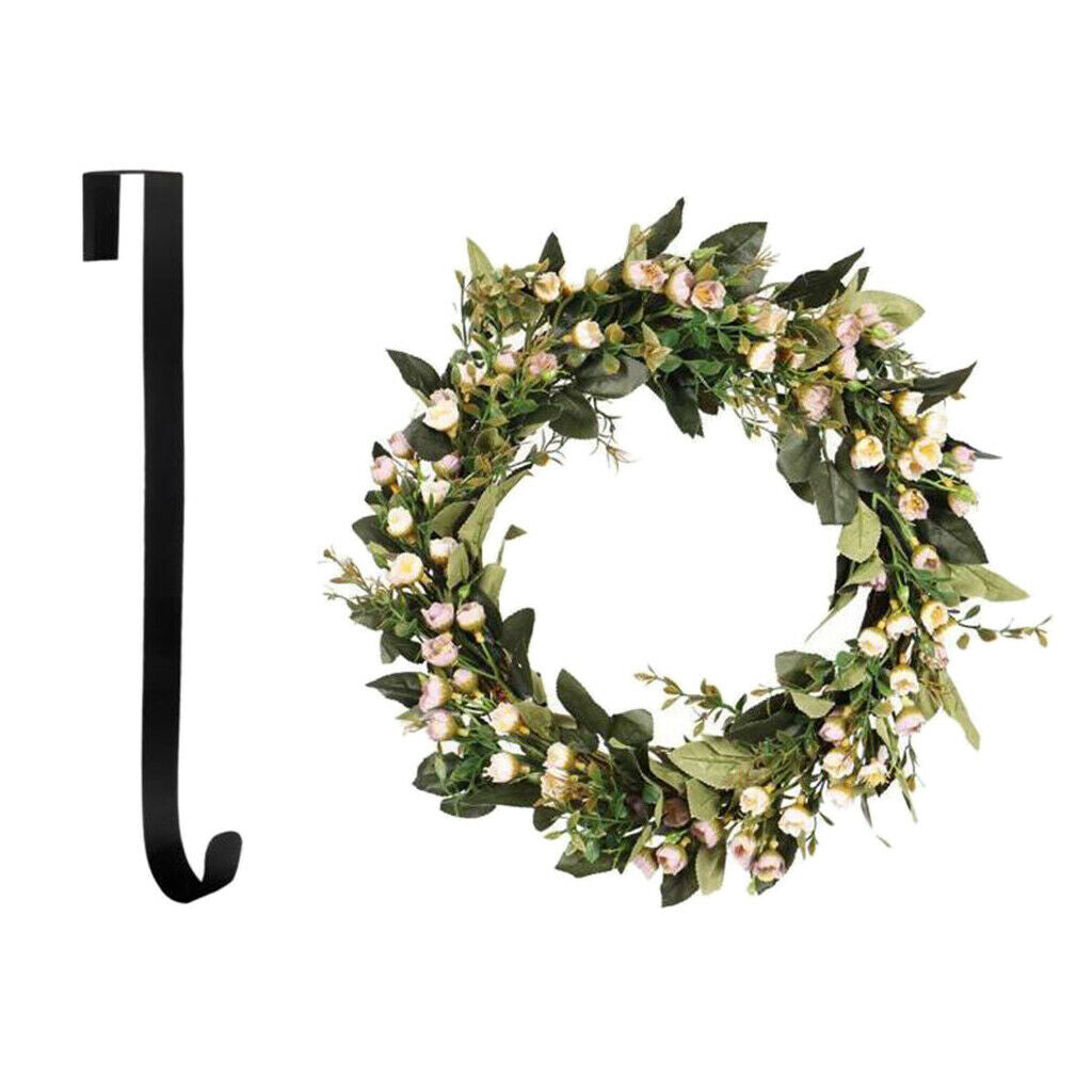 Wreath Greenery Front Door Large Garland with Hanger Hooks New Year Decor