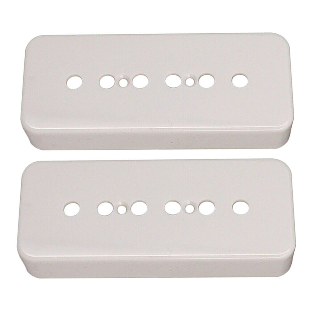 2X Plastic Guitar Cover P90 Soapbar Pickup Cover for LP SG Guitar Parts White