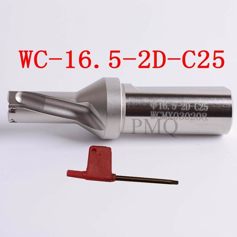 Φ16.5-2D-C25 16.5mm U drill indexable drill For WCMX030208 CNC U drill insert