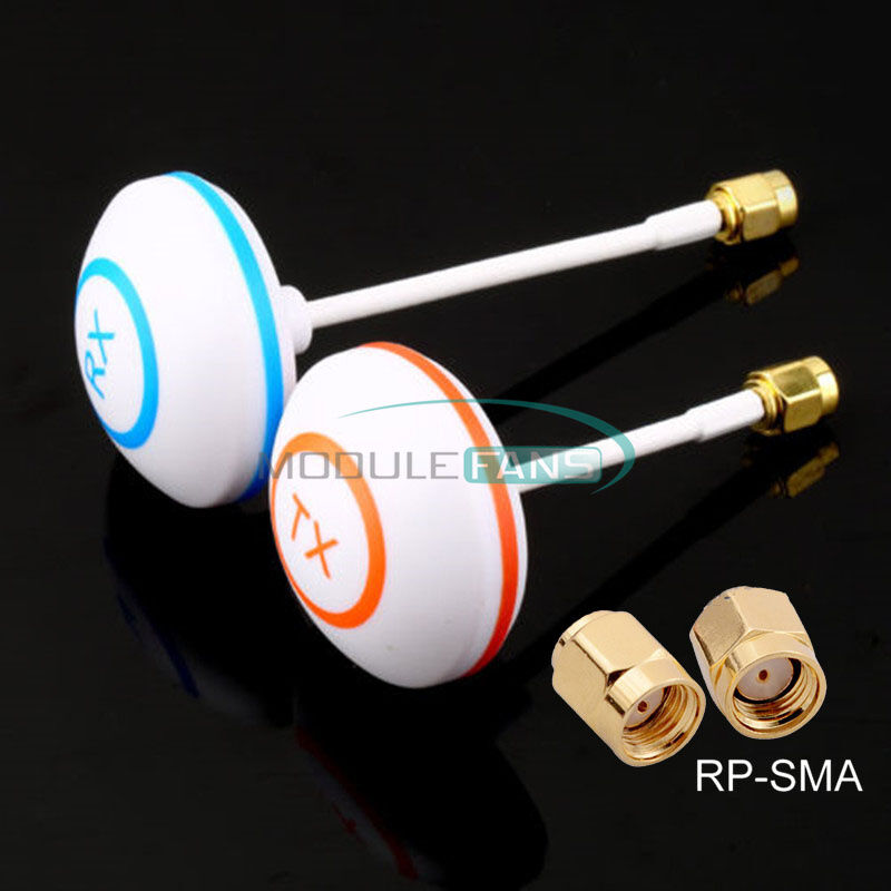 5.8GHz Circular Polarized Mushroom Antenna RP-SMA Set Tx/Rx for Multicopter New