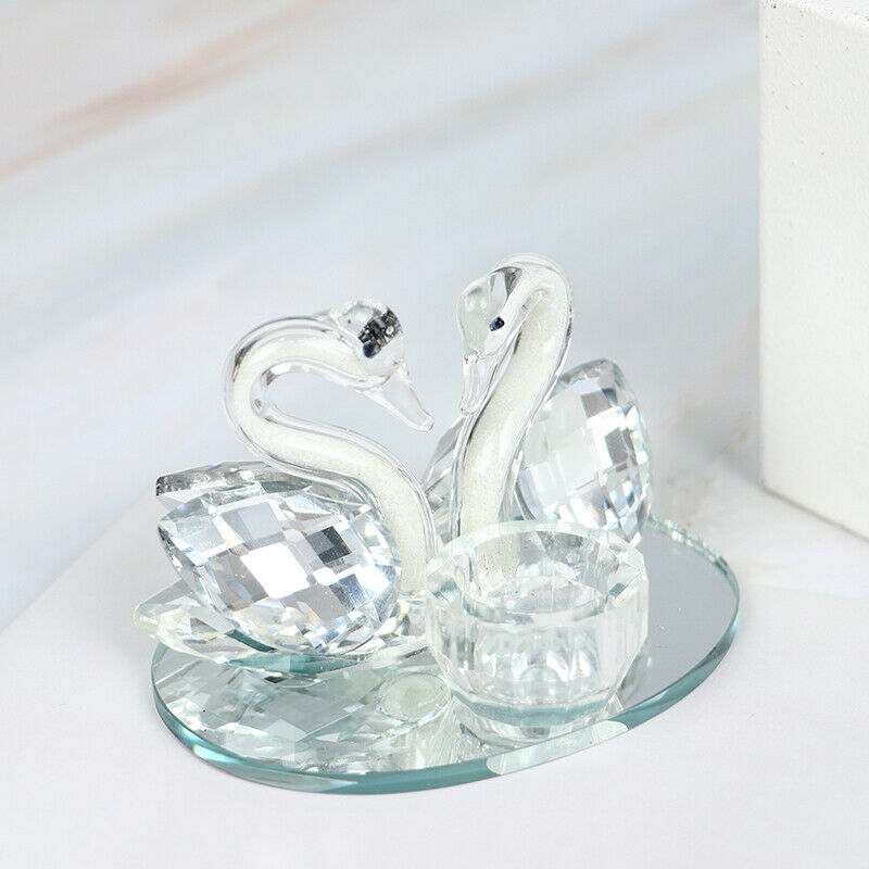 Swan Crystal Diamonds Glass Cup Powdr Liquid Container Dish Nail Art Tools  TL