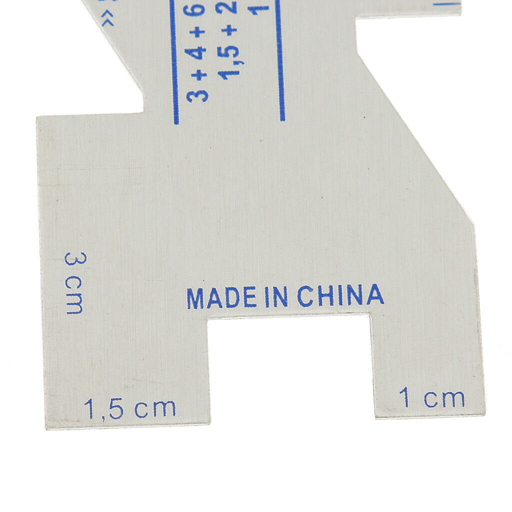 Metal Sewing Measuring Gauge Ruler for Tailor Dressmaker Cutting Fabric Quilting