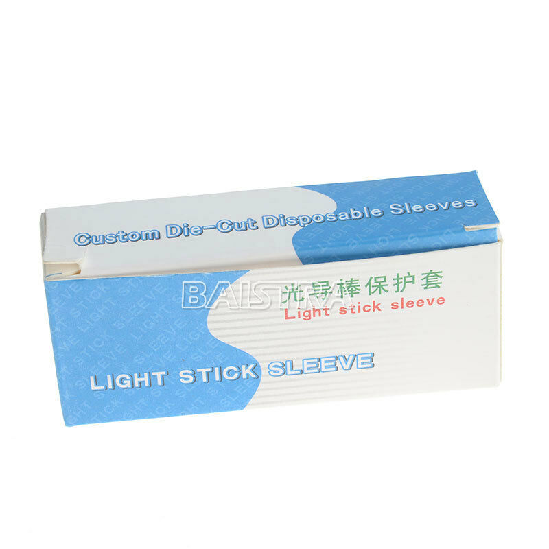 50 Boxes Dental Plastic Curing Light Guide Stick Sleeve Sheath Cover 18*67MM