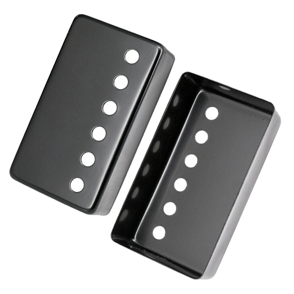 Humbucker Pickup Covers for Electric Guitar With Pickup Clamp Screws Black