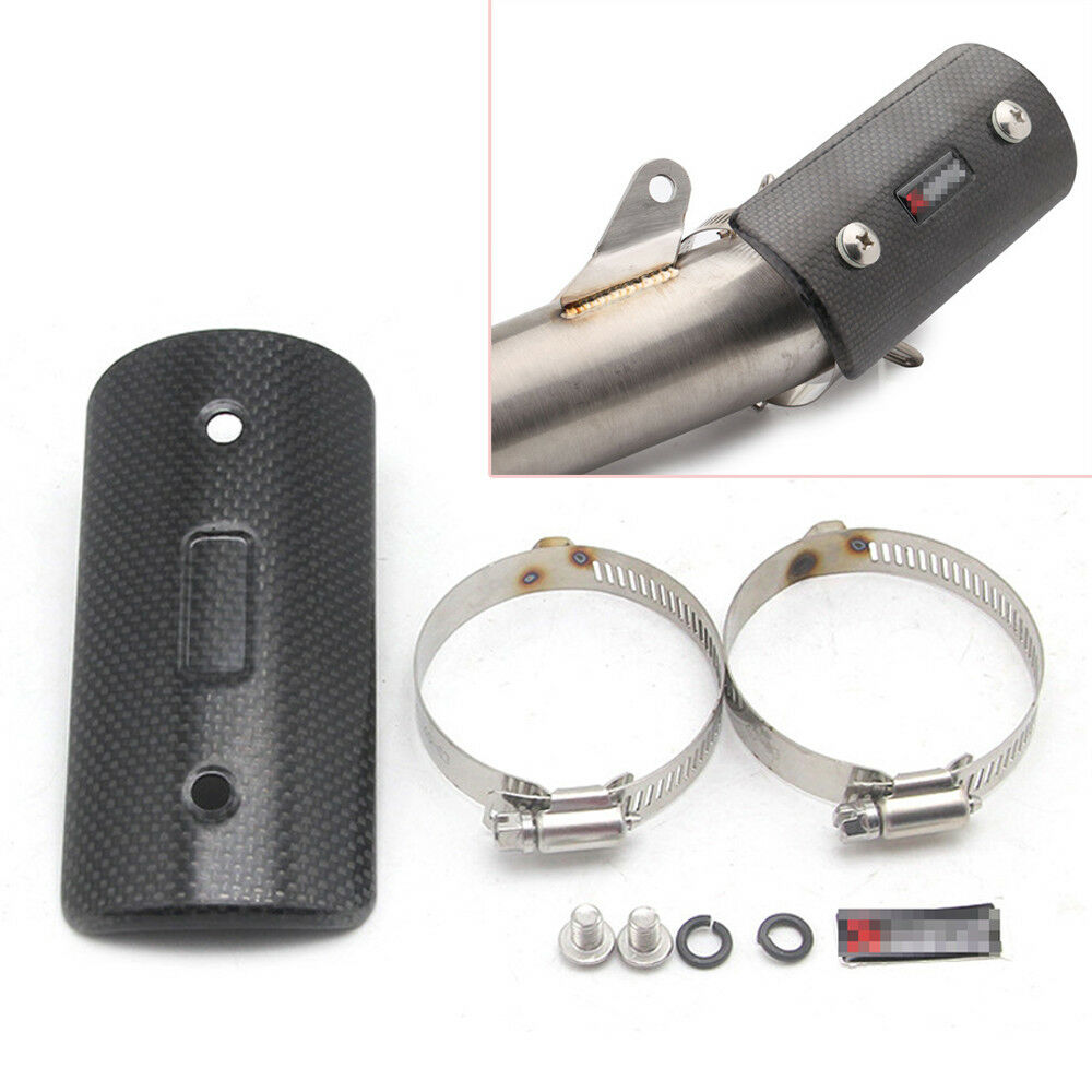 Universal Exhaust Muffler Pipe Guard Heat Shield Carbon Fiber Cover Protect Pipe