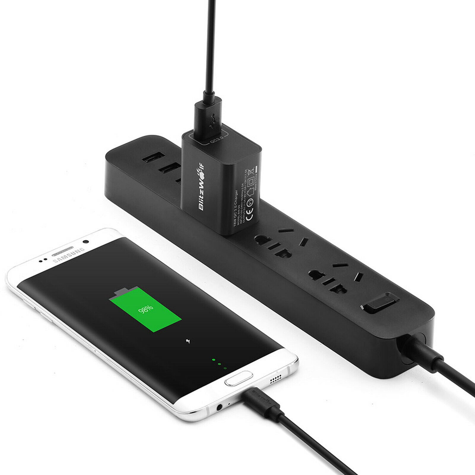 BlitzWolf BW-S9 18W QC 3.0 PD Type-C Port USB Quick Charge Wall Charger Adapter
