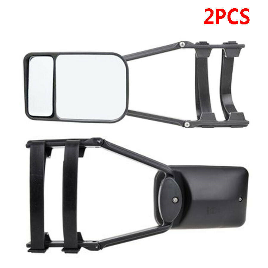 2 Pcs Clip-on Rearview Flat &Convex Mirror Extension For Trailer, Tractor,Truck