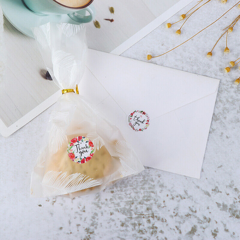 500 Pcs Thank You Stickers Seal Labels with Flower for Wedding Par.l8