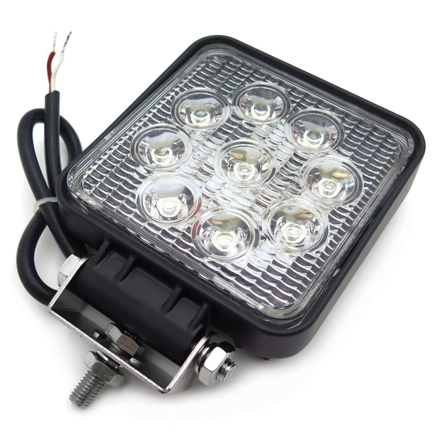 Square 27W Spot BEAM LED Off Road Work 9 LED Light 12V 24V USE SUV Car Truck