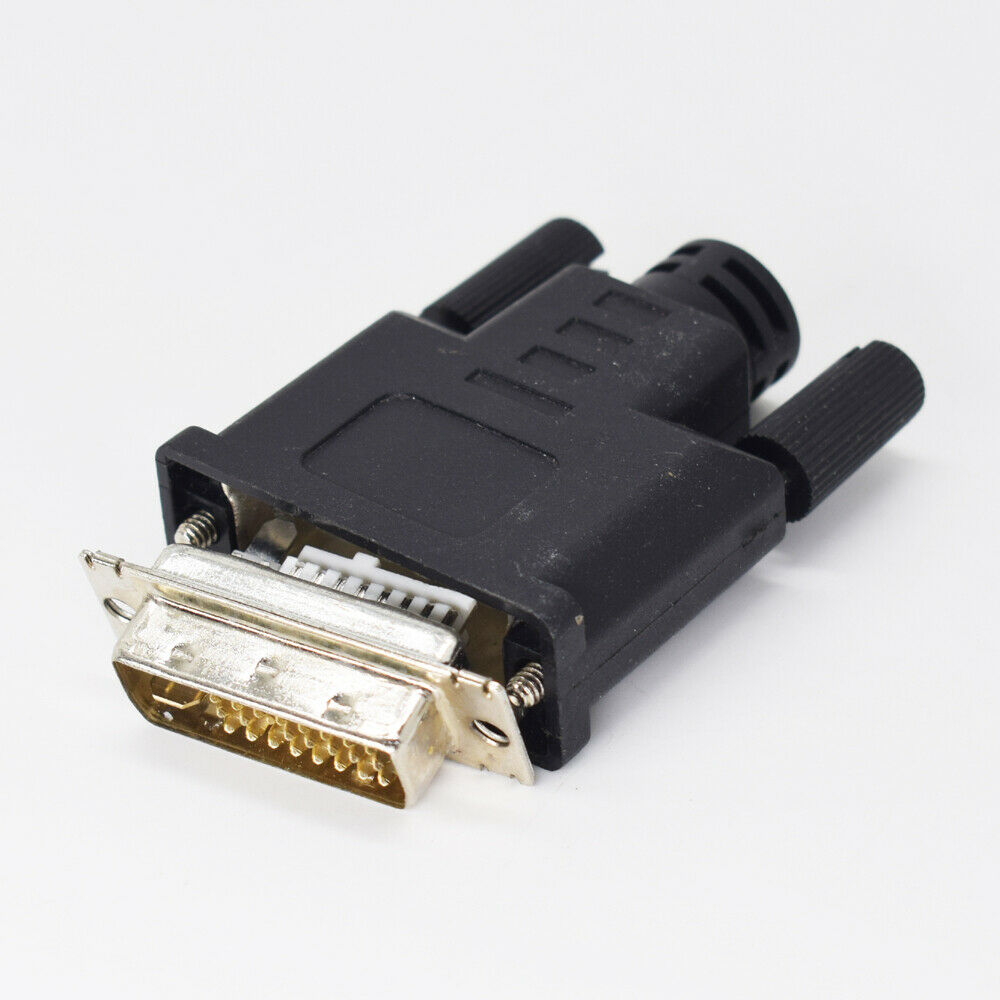 5pcs DVI 24+5 plug DVI-D 24+5 Pin Male Solder Type Adapter Connector Black
