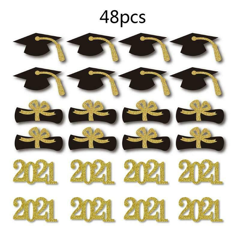 2021 Graduation Cupcake Toppers 48 PCS Food Appetizer Picks For Graduation Set