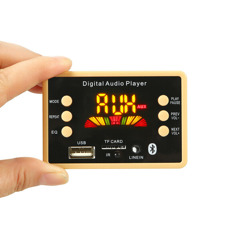 Bluetooth 5.0 MP3 Dash Board Module With Display 12V Car USB Audio Music Player
