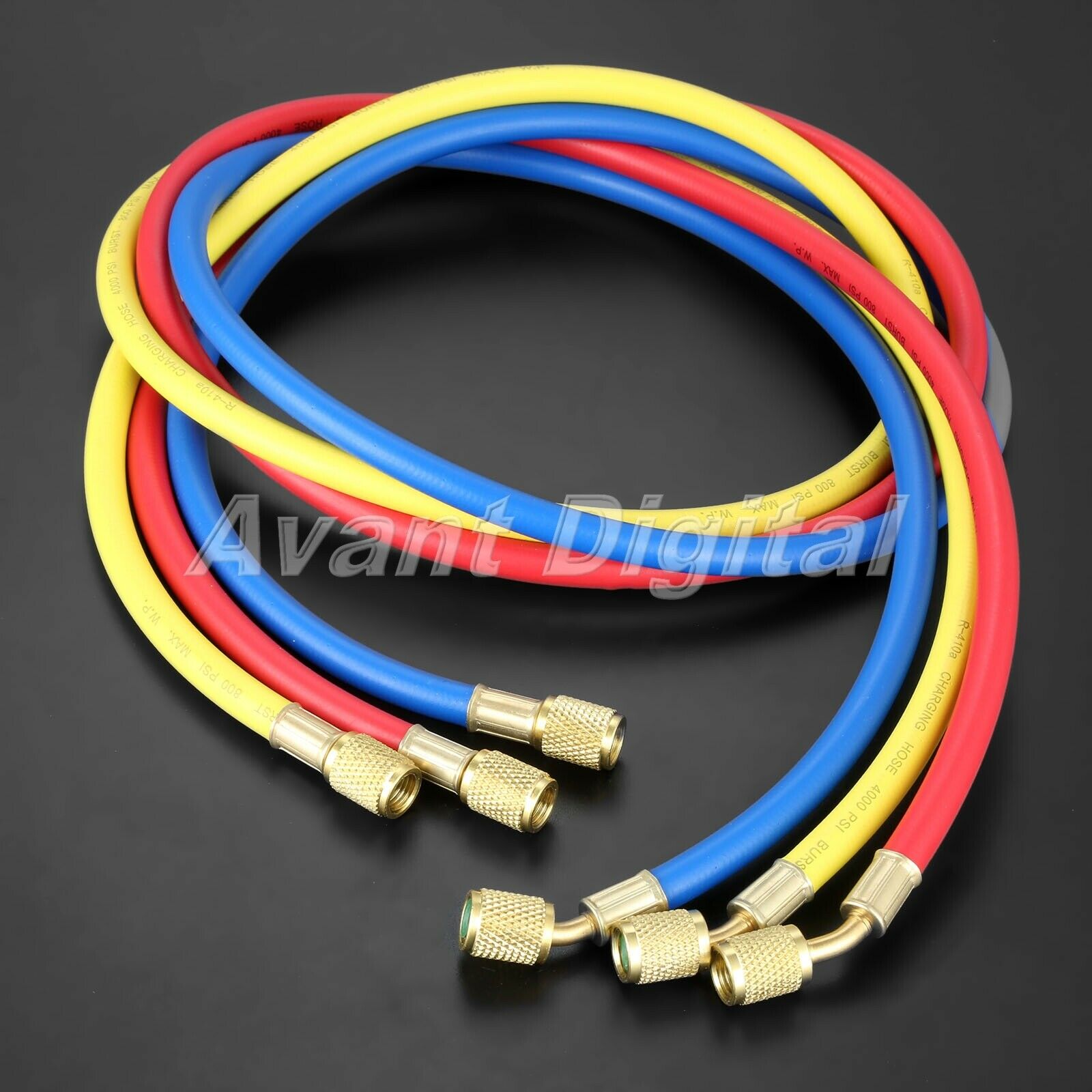 Car 60" AC Charging Hose Set for HVAC Air  Refrigerant R12 R22 R502