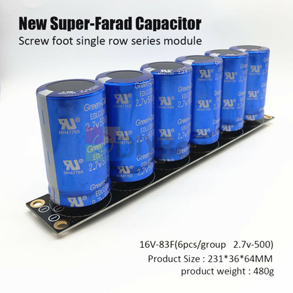16V-83F Farad Capacitor Super Capacitor 2.7V-500F Screw Foot Single Row Module