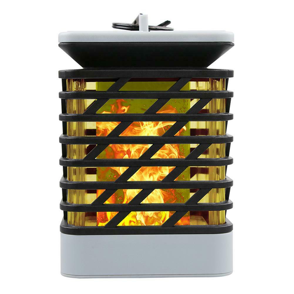 Waterproof LED Solar Lamp Flickering Smokeless Flameless Candle Flame Lamp A#S