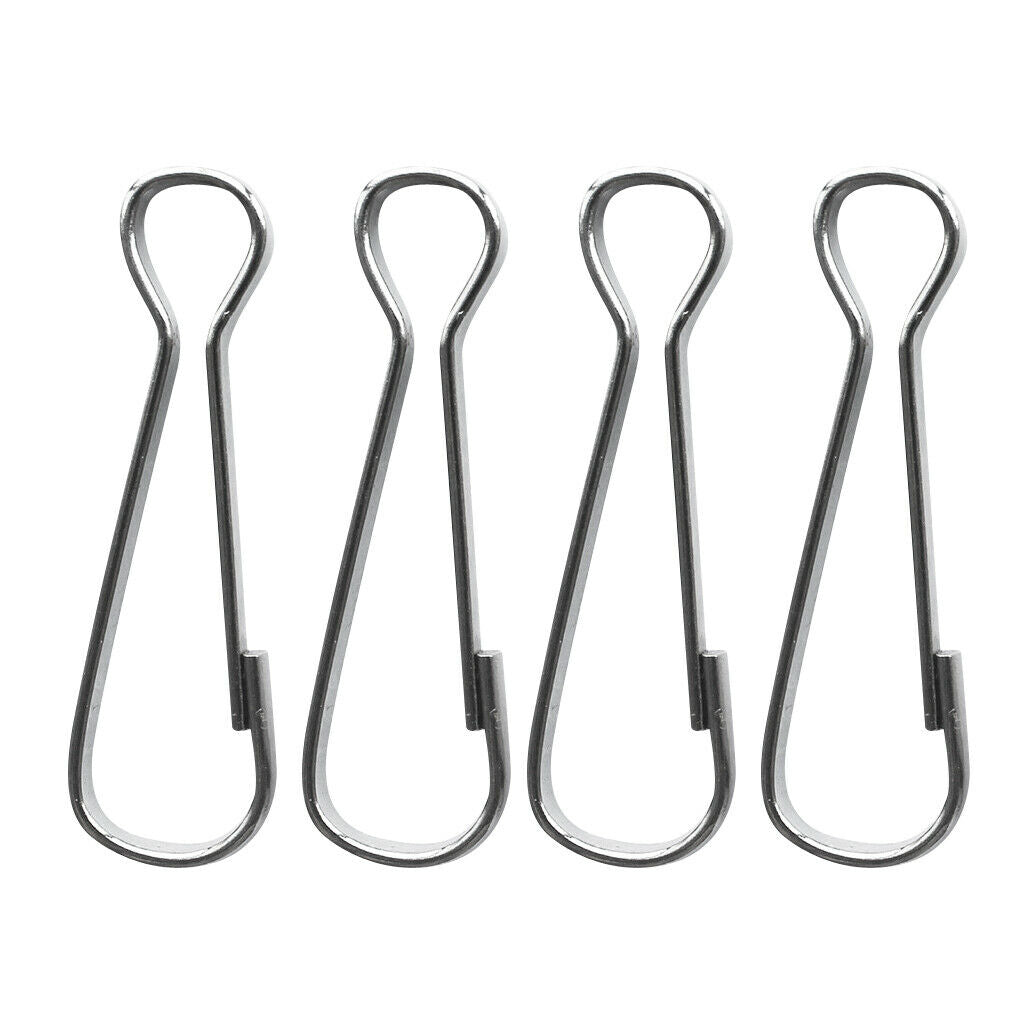 4pcs Stainless Steel Flag Pole Clip Snaps Hook Pole Attachment 4#