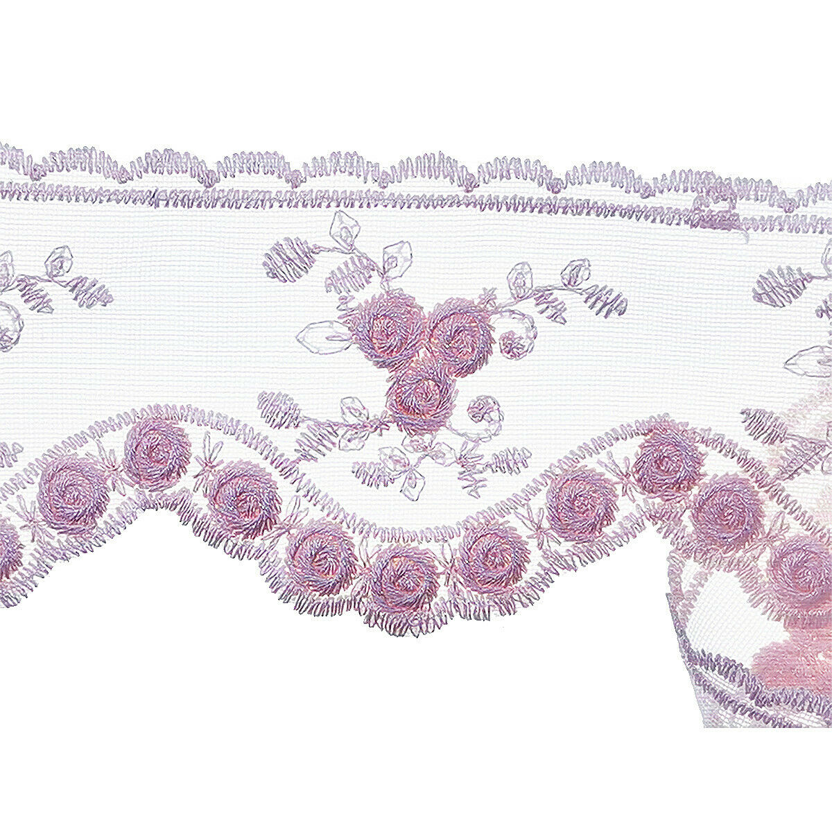 2 Yards Embroidery Lace Trim Ribbon Clothing Dress Sewing Edge Craft 7.5cm Wide