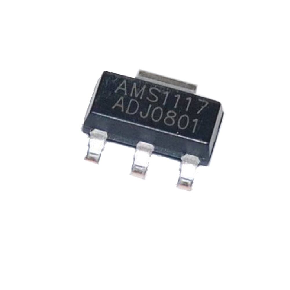 50PCS AMS1117 ADJ SOT-223 AMS LM1117-ADJ 1117 ADJ 1A SMD Voltage Regulator