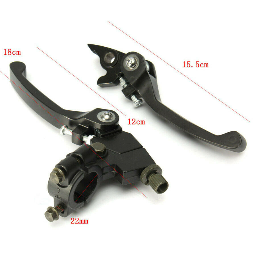 1 Pair Black 7/8 '' Handlebar Clutch & Brake Lever For 125cc 140cc Pit Dirt Bike