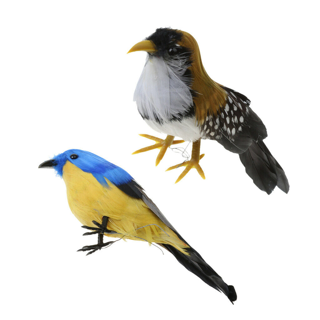 2PCS Small 12cm Artificial Bird for Garden Weding Home Decoration
