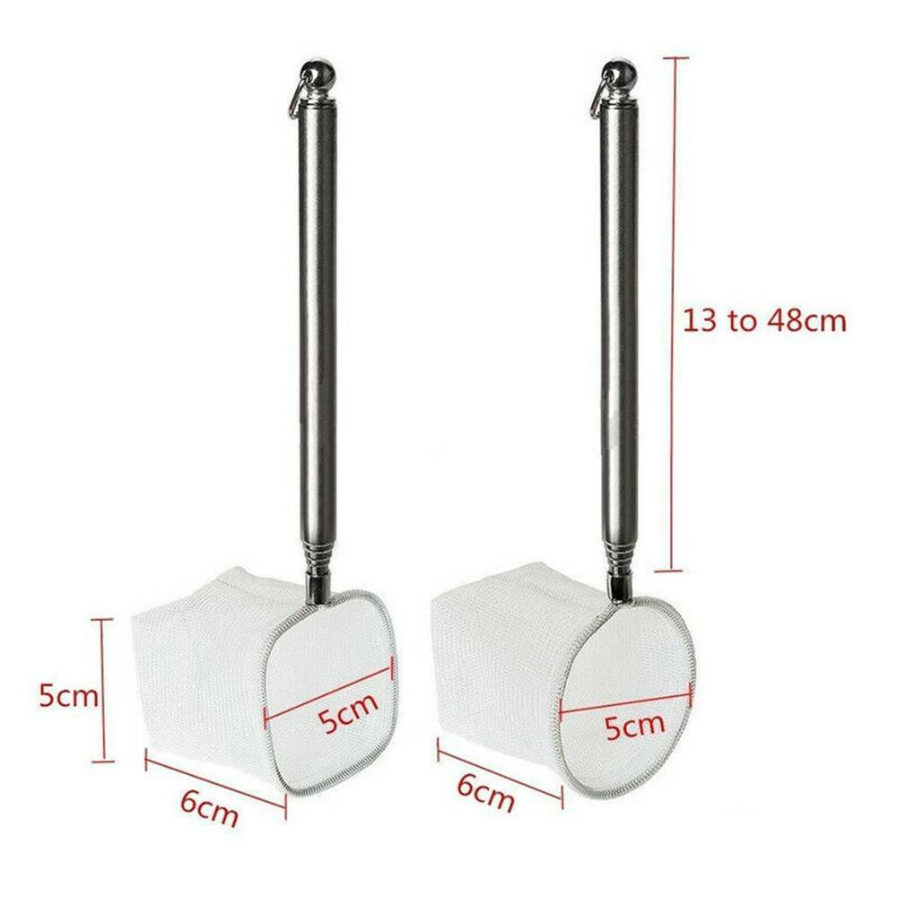 Stainless-Steel Aquarium Fishing Net Fish Tank Fish Shrimp Net Scoop Retractable
