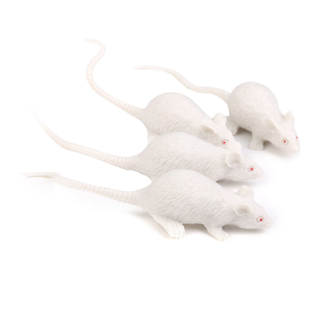 12 Plastic Rats Animal Halloween Fancy Dress Props Mouse Toys Party Loot Bag
