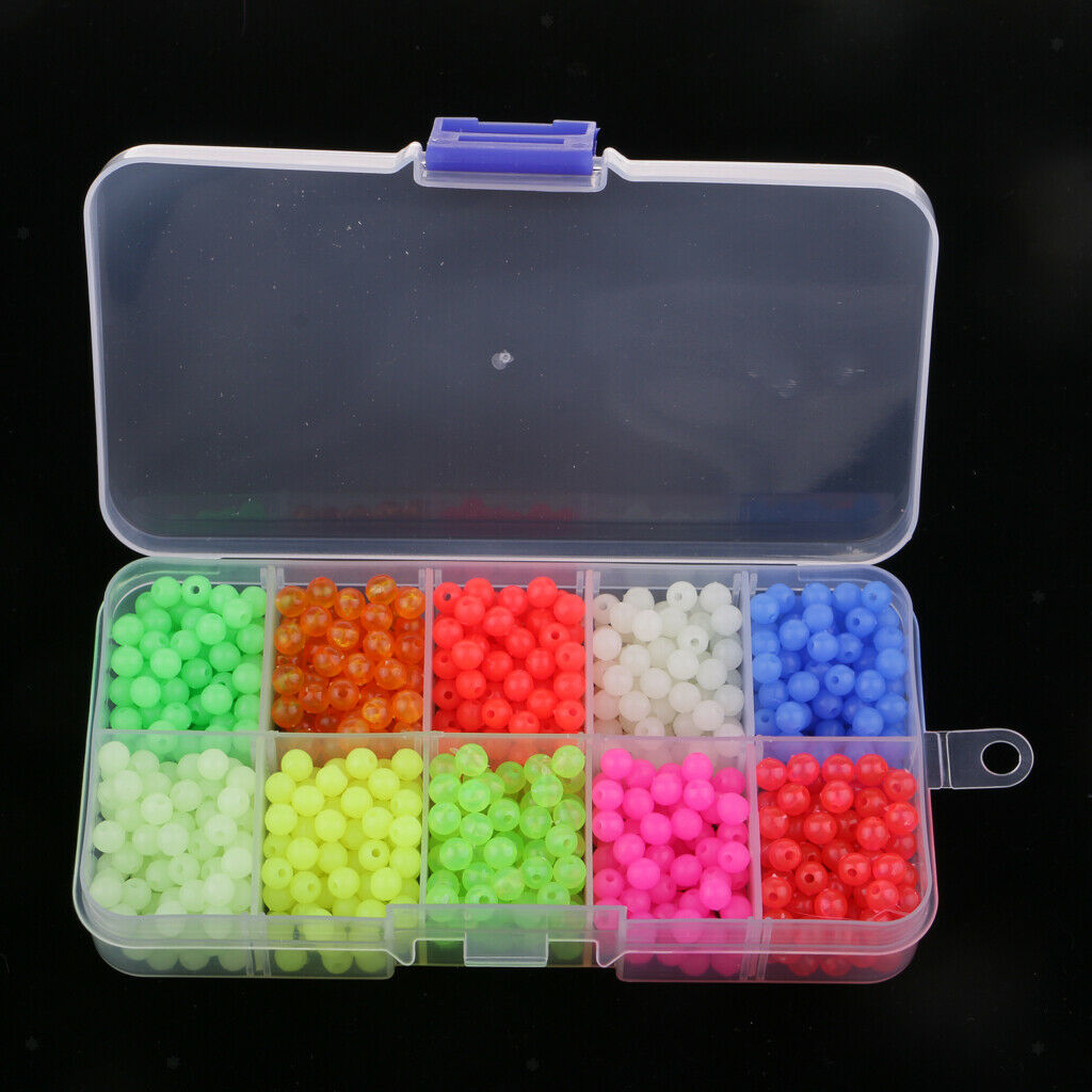 Set of 1000Pcs Multi-color Round Beads Sea Fishing Lures Floating Tackles