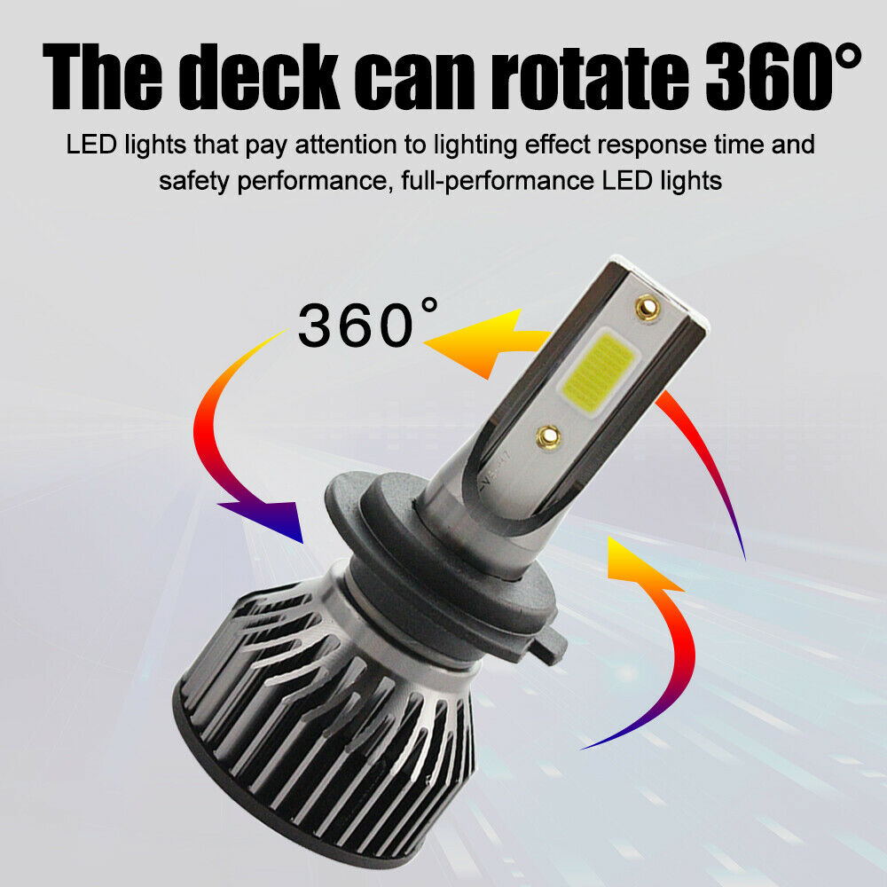1Pair Auto HB5 9007 Mini Led Headlights Headlamps 72W/Set 16000LM 6000K White
