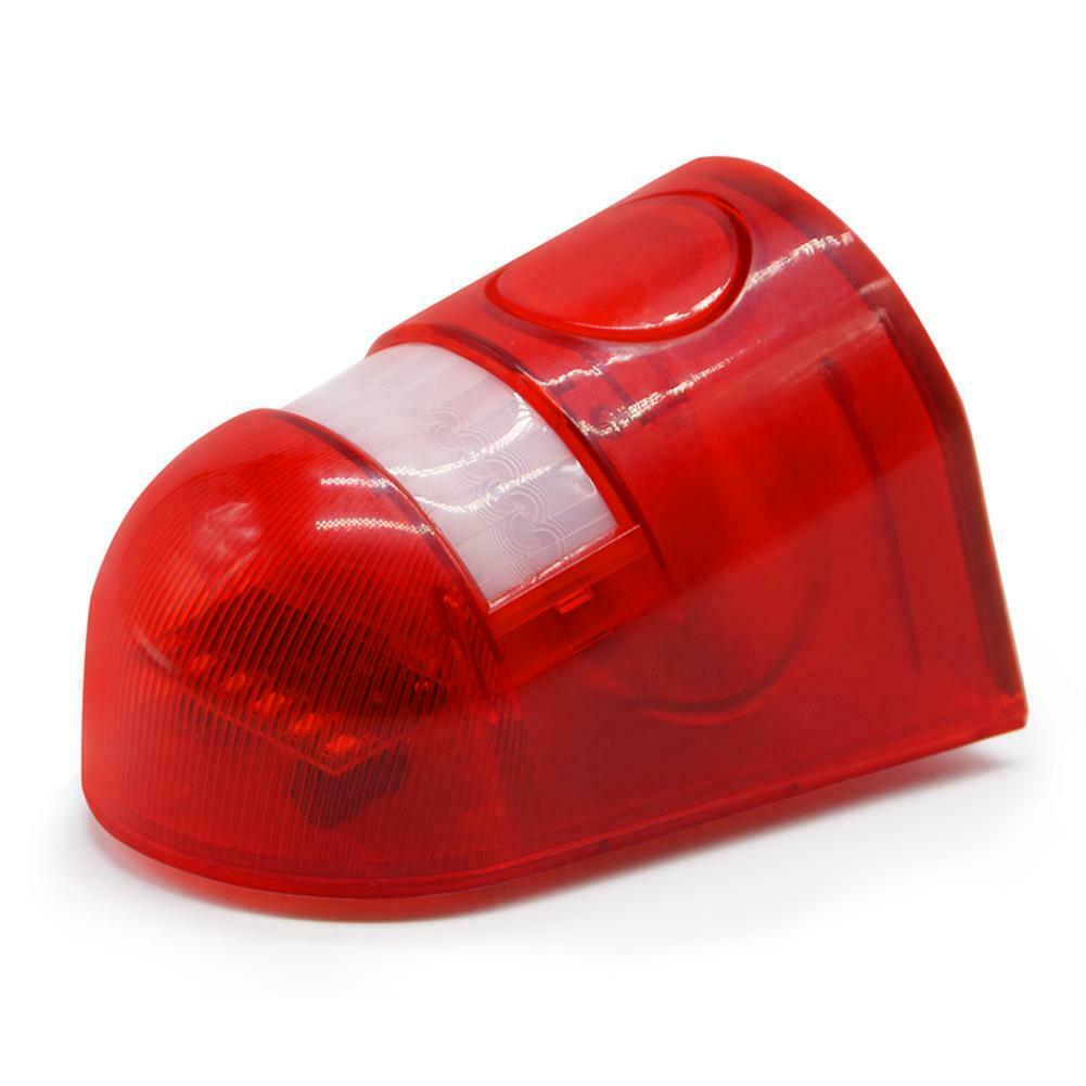 6 LED Waterproof Solar Warning Light Sound Alarm Lamp Sensor Garden Outdoor Lamp