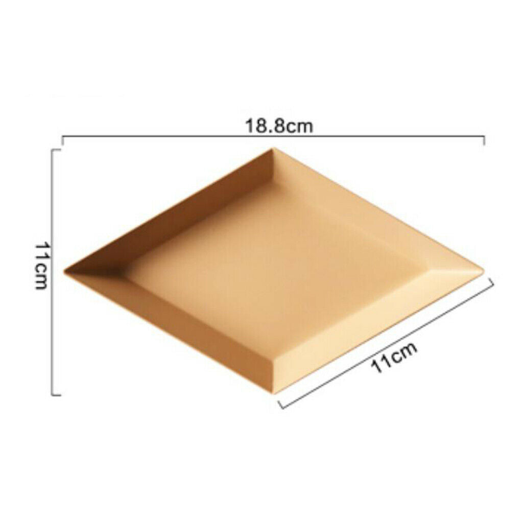Colorful Polygonal Metal Desktop Combination Storage Tray Plate XS Apricot