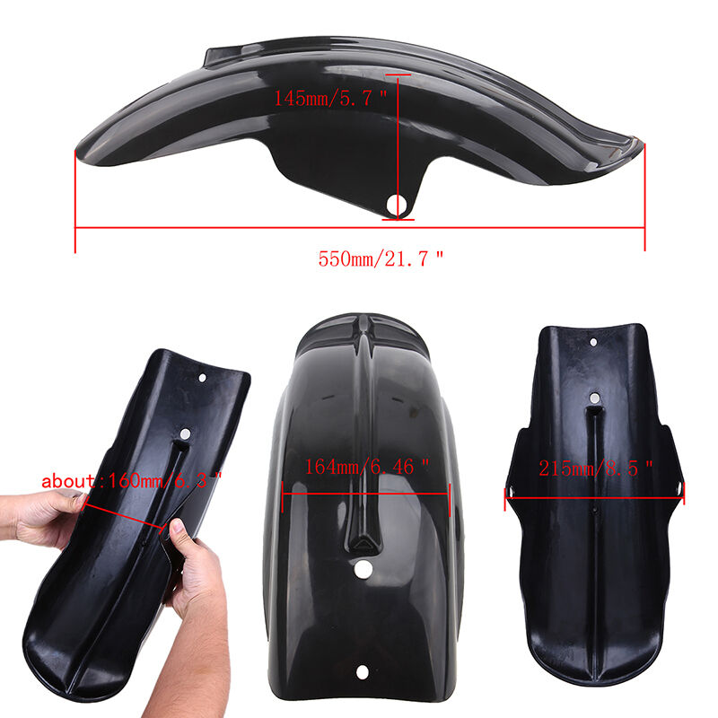 Black Motorcycle Rear Mudguard Fender Accessory Cafe Racer For Sportster