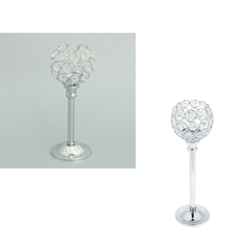 2pcs Mosaic Crystal Wedding Present Candlestick Candle Tea Light Holder Stand